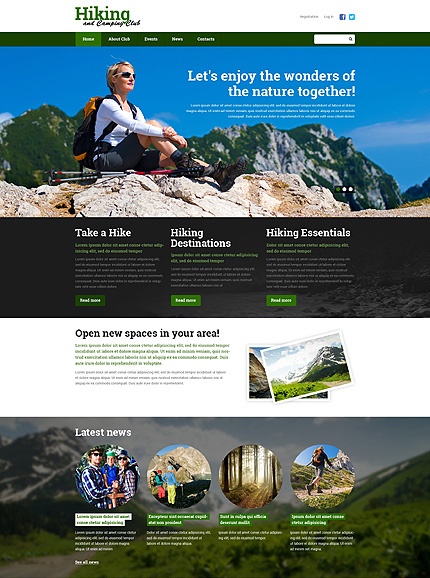 Template 49596   hiking camping responsive website template