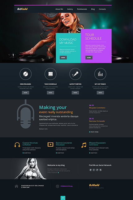 Template 49630   music responsive wordpress theme