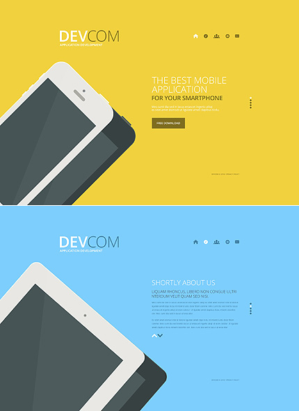 Template 48152   software apps responsive website template