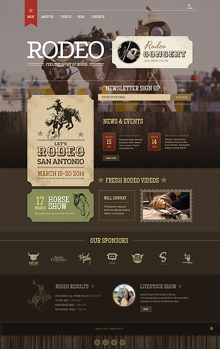 Template 49234   rodeo show responsive wordpress theme