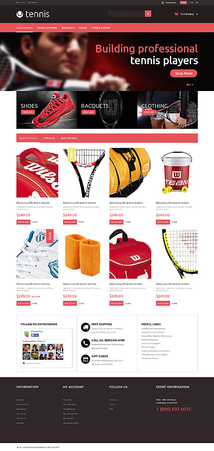 Template 49457   tennis time responsive prestashop theme