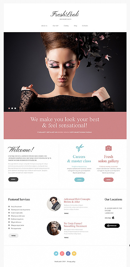 Template 46831   beauty salon responsive joomla template with homepage slider gallery and blog