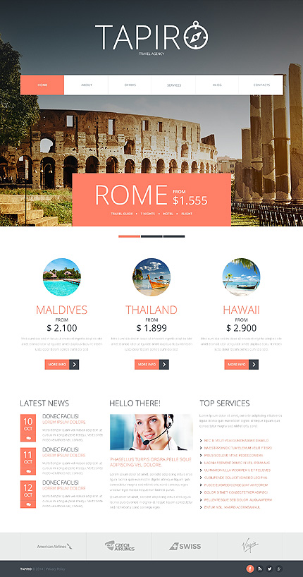 Template 47949   travel responsive joomla template with slider gallery and blog