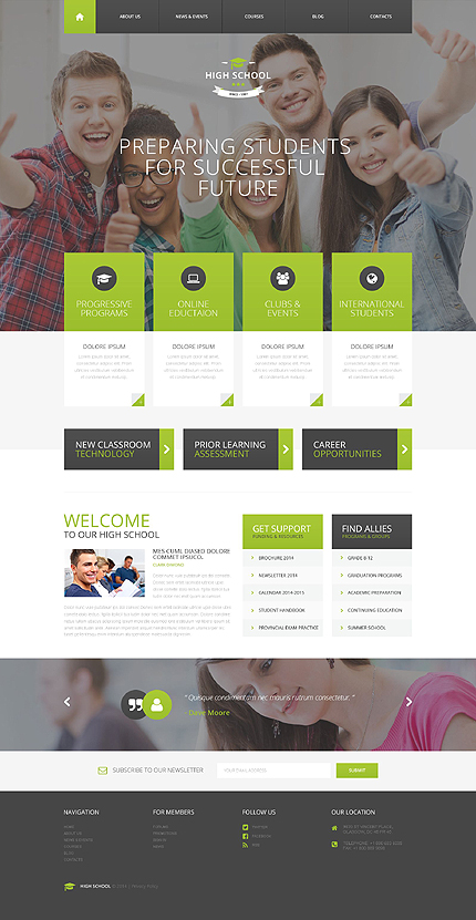 Template 51770   high school responsive wordpress theme with parallax and lazy load effect gallery and blog