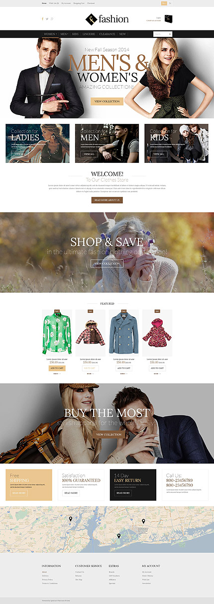 Template 51995   fashion responsive opencart template with slider banners video product slideshows with zoom