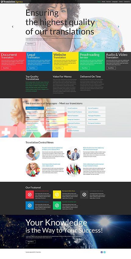 Template 52101   translation agency responsive joomla template with slider gallery and blog