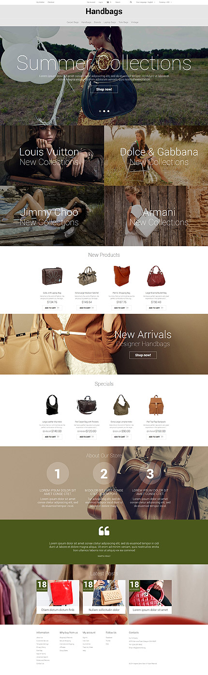 Template 52324   handbag boutique responsive magento theme with slider background video hover effects