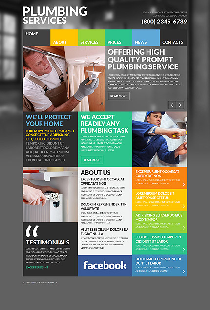 Template 52179   plumbing company responsive joomla template with slider gallery carousel blog and lazy load