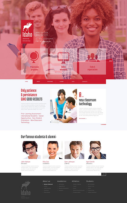 Template 52830   university responsive wordpress theme carousel blog gallery lazy load effect