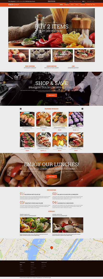 Template 52935   food online responsive shopify theme with parallax slider catalog and blog product slideshows with image zoom