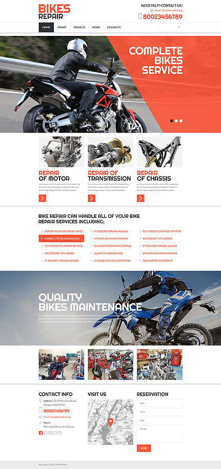 Template 52978   bikes repair responsive website template with slider blurred background parallax and lazy load