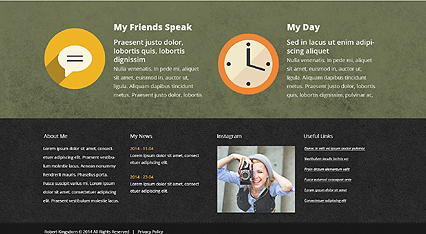 Footer for template 50663   creative personal page responsive wordpress theme