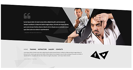 Footer for template 52133   martial arts responsive website template