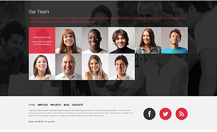 Footer for template 52172   design studio responsive wordpress theme