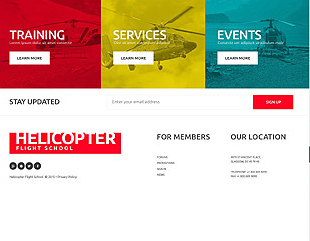 Footer for template 53326   helicopter flying responsive website template