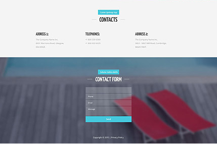Footer for template 53446 swimming club responsive website template