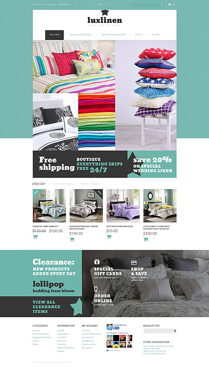 Template 53292   luxlinen luxury responsive prestashop theme