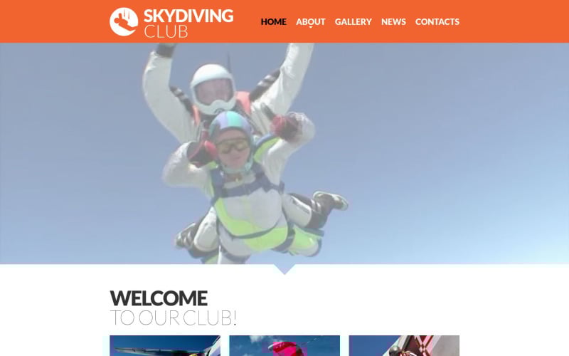 Skydiving club website template 53469 original | best website templates april 2015 | entheosweb Skydiving club website template 53469 original