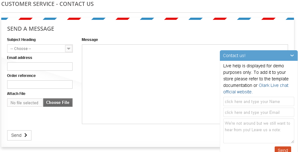 Contact page template 52927   food online responsive prestashop theme