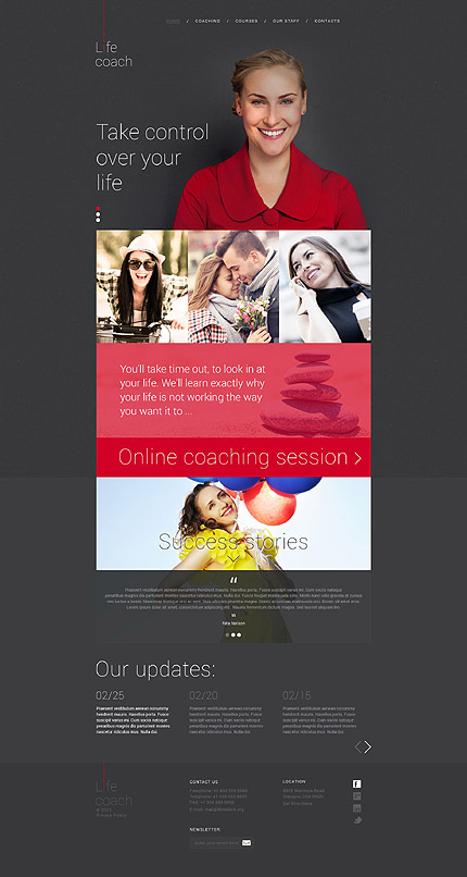 Template 53927 Life Coach Responsive Website Template | Best Website Templates May 2015 | Entheosweb Template 53927 life coach responsive website template
