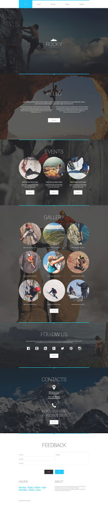 Template 54742 rock climbing responsive website template with parallax and gallery | best website templates june 2015 | entheosweb Template 54742 rock climbing responsive website template with parallax and gallery