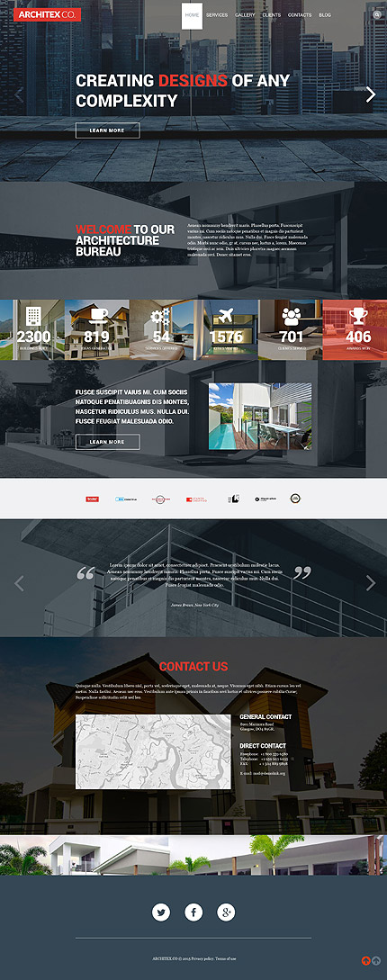 Template 53384   architecture responsive wordpress theme with slider portfolio blog parallax carousel lazy load effect