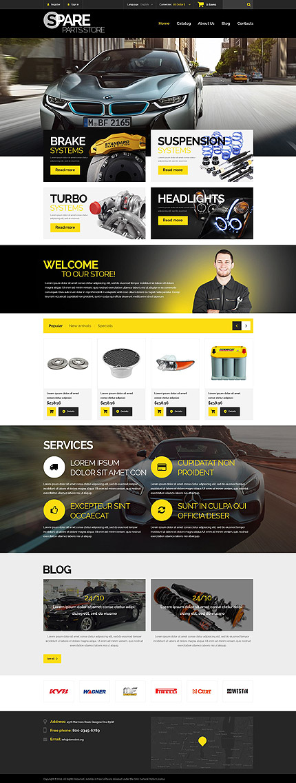 Template 54986   spare parts responsive prestashop theme with slider carousel and blog