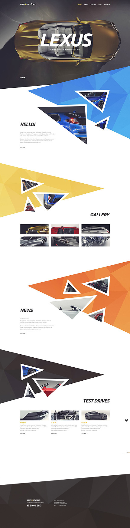 Cars  motors responsive wordpress theme with parallax and lazy load effect