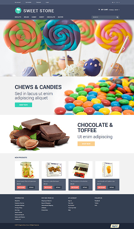 Template 50982 candy store responsive magento theme with slider | best website templates august 2015 | entheosweb Template 50982 candy store responsive magento theme with slider