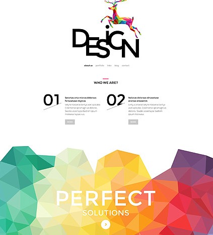 Template 55050   design studio responsive wordpress theme with polygons gallery and blog  featured