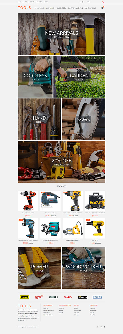Template 57733   tools store responsive opencart template