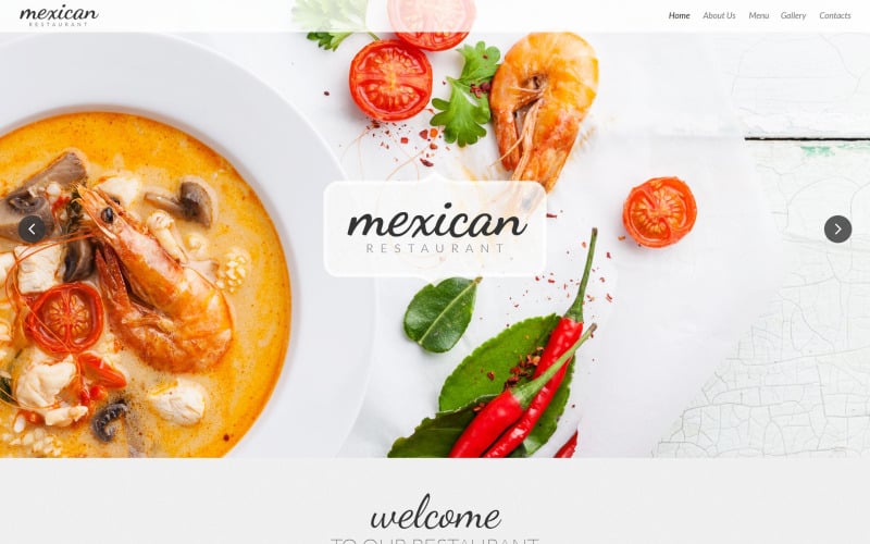 Mexican restaurant responsive website template 52291 original