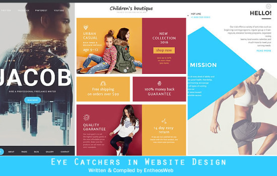 Eye catchers in website design eye catchers in website design
