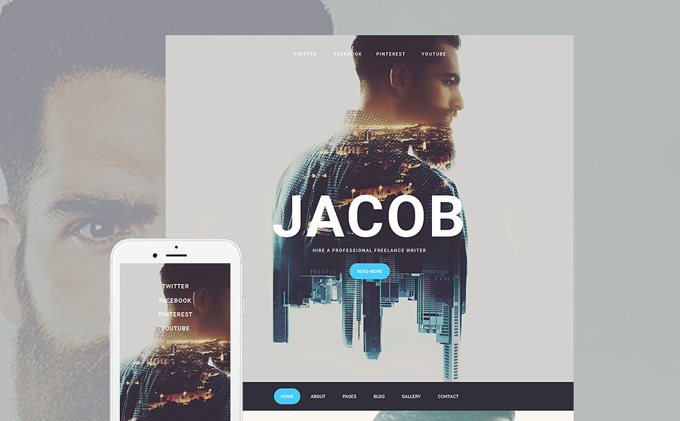 Template 58543 | Featured Template Creative Double Exposure Responsive Moto Cms 3 Template | Entheosweb 58543 big 1