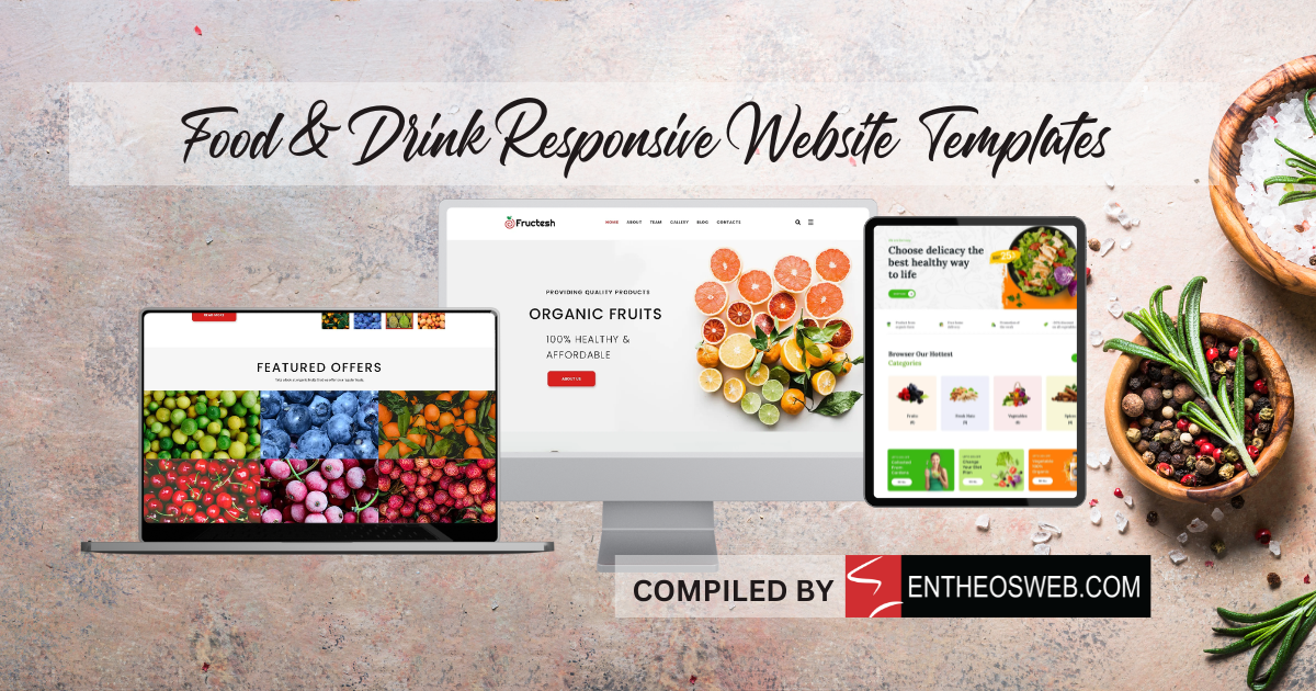 Food and Drink Responsive Website Templates