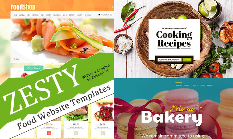 Zesty food website templates
