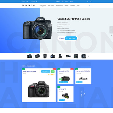 Template 58386 - Electroni Electronics Responsive PrestaShop Theme with
Slider, Carousel, Theme Color Switcher