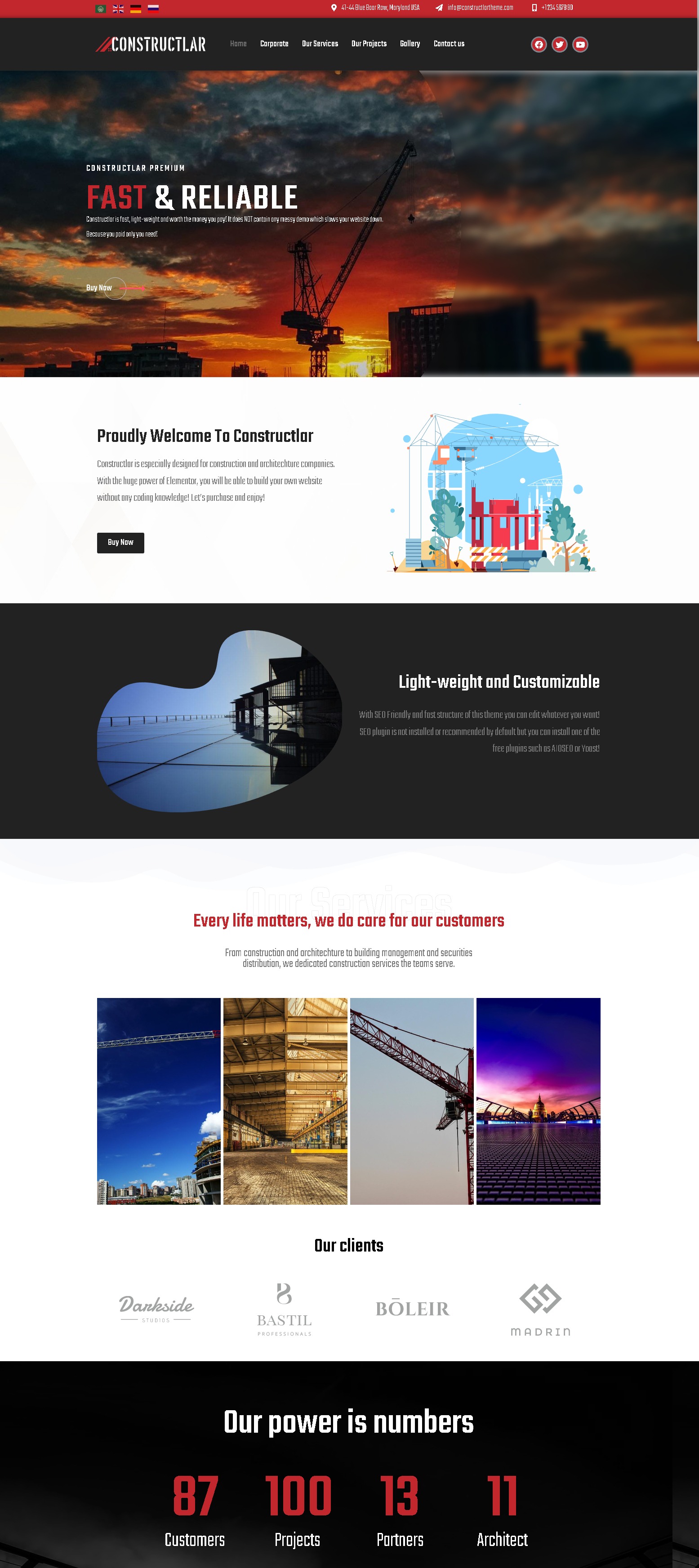 Constructlar   multipurpose construction  architecture wordpress theme