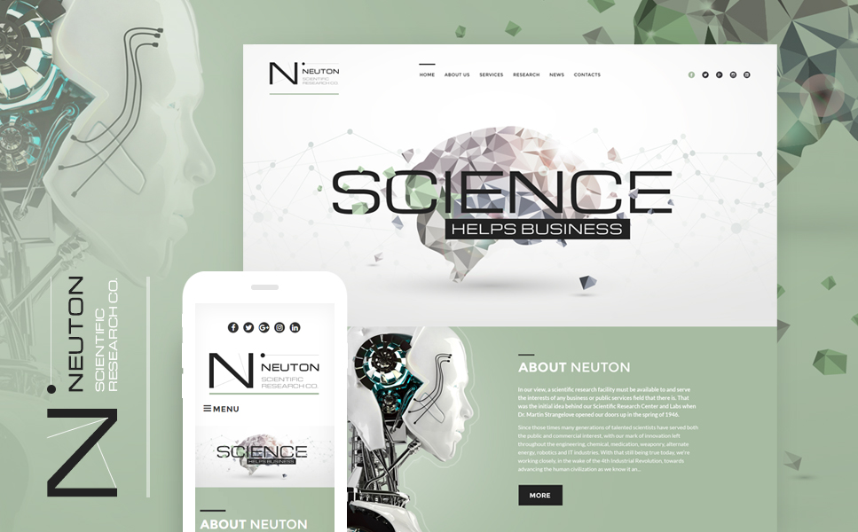 Science lab responsive wordpress theme