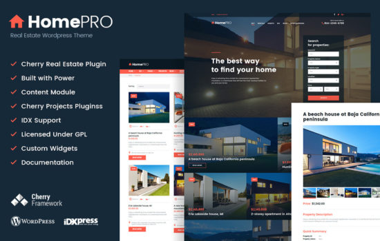 Template 61275 - Real Estate Responsive WordPress Theme