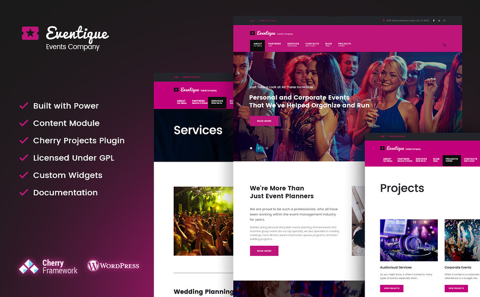 Eventique Events Company Wordpress Theme | Best Web Templates November 2016 | Entheosweb Eventique events company wordpress theme