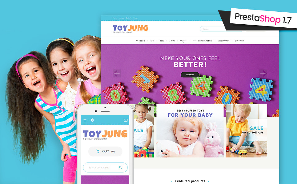 Template 61355 Toy Jung Responsive Prestashop Theme with Slider | Best Web Templates November 2016 | Entheosweb Template 61355 toy jung responsive prestashop theme with slider