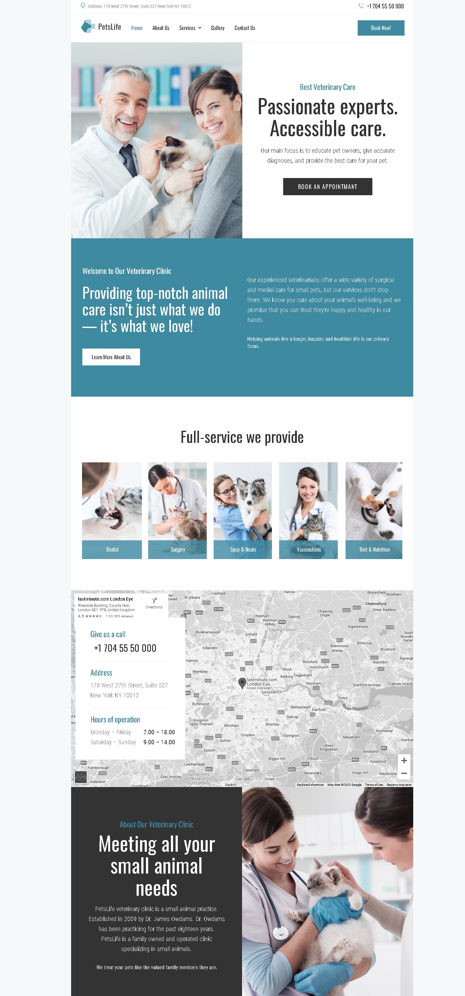 Petslife   responsive veterinarian wordpress theme