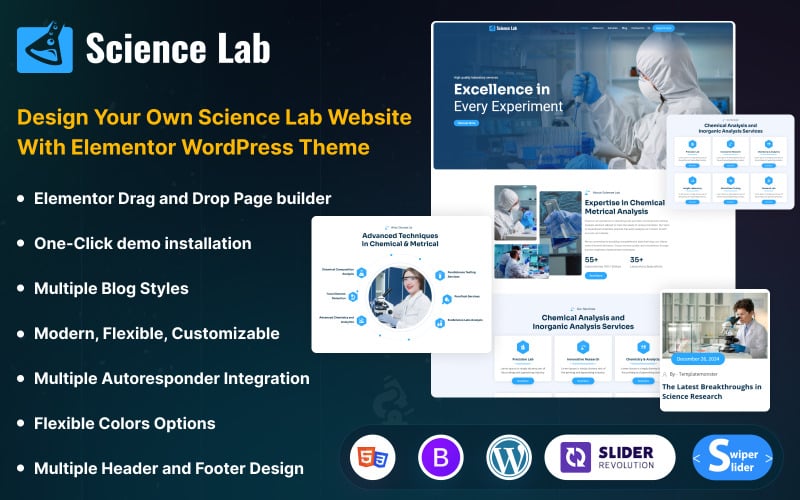 Science laboratory wordpress theme 486163 original