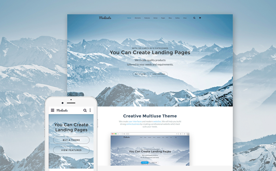 Modicate multipurpose website template