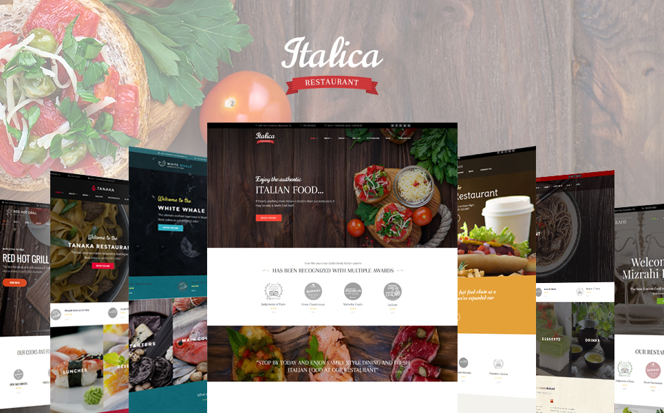 Italica   multipurpose restaurant wordpress theme with 6 skins