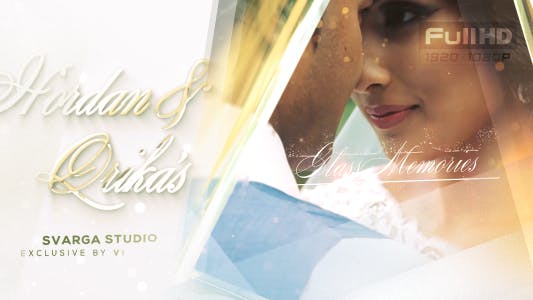 Glass wedding video memories