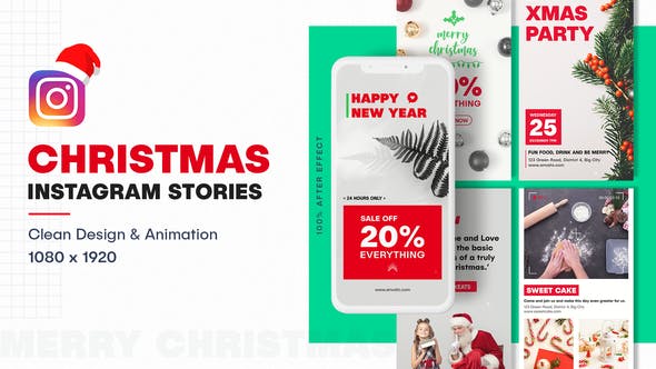 Christmas instagram video animated stories