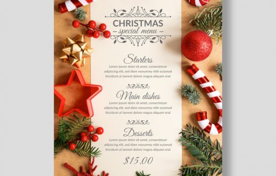 Free Christmas Menu Design