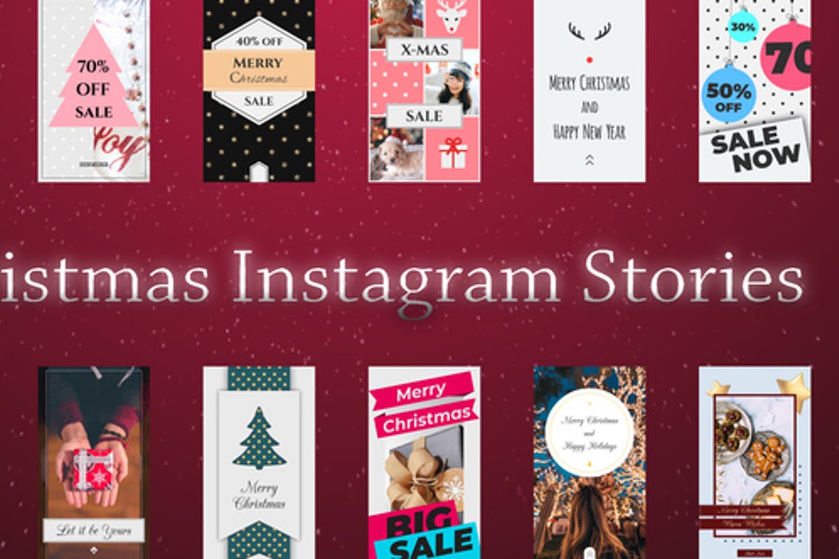 Christmas instagram stories   video animated templates